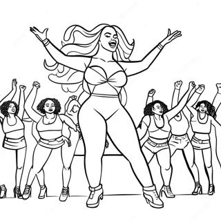 Beyonce Performing On Stage Coloring Page 13061-10263