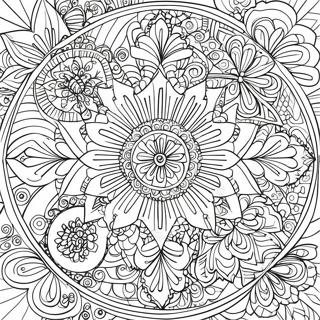 Intricate Kaleidoscoop Ontwerp Kleurplaat 13531-10640