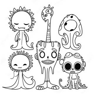 Fantastiske Tim Burton Karakterer Malebog 13941-10961