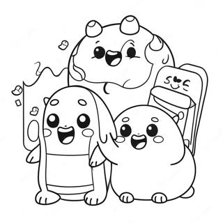 Cute Boxy Boo With Friends Coloring Page 13961-10978