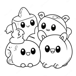 Cute Boxy Boo With Friends Coloring Page 13961-10979