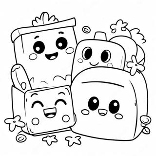 Cute Boxy Boo With Friends Coloring Page 13961-10980