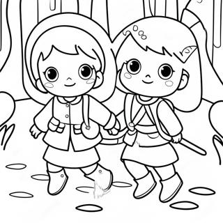 Adventurous Sisters Exploring Coloring Page 25593-20216