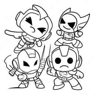 Miniforce Heroes In Action Coloring Page 25743-20336