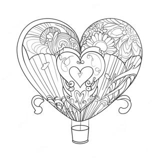 Heart Balloon Coloring Page 26082-20602