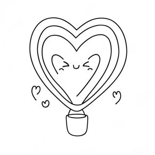 Cute Heart Balloon Coloring Page 26083-20607