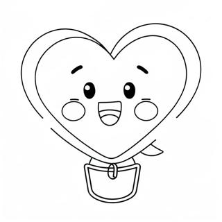 Cute Heart Balloon Coloring Page 26083-20608