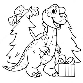 Dinosaurier Weihnachten Ausmalbilder