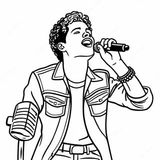 Bruno Mars Singing On Stage Coloring Page 27165-21469