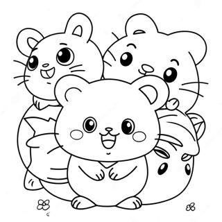 Pagini De Colorat Cu Hamtaro Și Prietenii 27285-21581