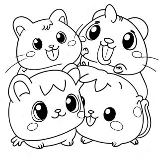 Pagini De Colorat Cu Hamtaro Și Prietenii 27285-21583