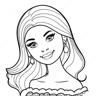 Barbie Head Coloring Page 28254-22314