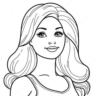 Barbie Head Coloring Page 28254-22316