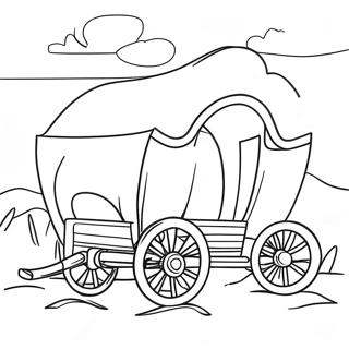 Oregon Trail Wagon Coloring Page 28434-22463