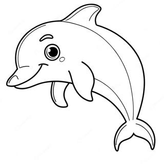 Cute Blue Dolphin Coloring Page 2961-2376