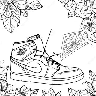 Jordan 1 Sneaker Coloring Page 2970-2365