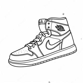 Jordan 1 Sneaker Coloring Page 2970-2366