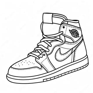 Jordan 1 Sneaker Coloring Page 2970-2368