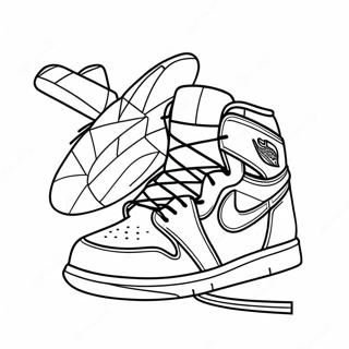 Classic Jordan 1 Sneaker Coloring Page 2971-2362