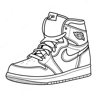 Classic Jordan 1 Sneaker Coloring Page 2971-2364