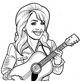 Gitarla Dolly Parton Boyama Sayfası 20363-16087