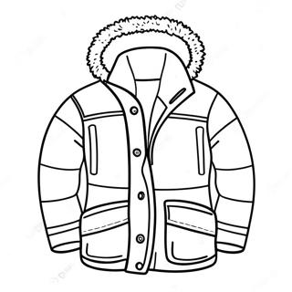 Gemütliches Winterjacke Ausmalbild 21453-16958