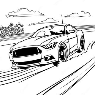 Ford Mustang Racing I Aktion Målarbild 22763-17984