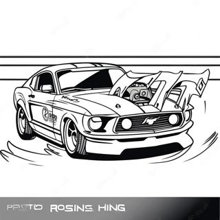 Ford Mustang Racing I Aktion Målarbild 22763-17982