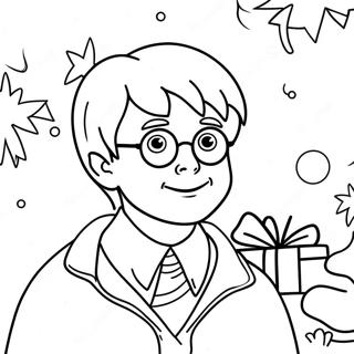 Harry Potter Christmas Coloring Page 22982-18144