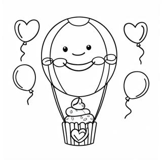 Happy 2nd Birthday Balloon Coloring Page 23262-18363