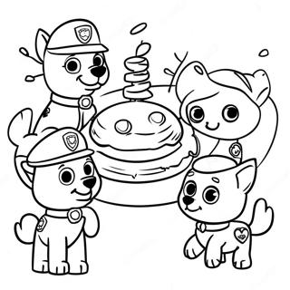 Paw Patrol Ziua Recunoștinței Pagini De Colorat