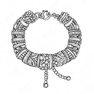 Beaded Friendship Bracelet Coloring Page 23963-18925