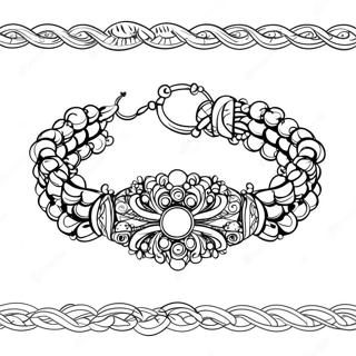 Beaded Friendship Bracelet Coloring Page 23963-18926