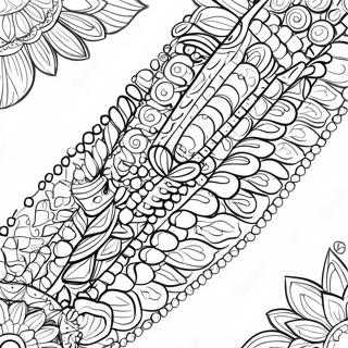 Beaded Friendship Bracelet Coloring Page 23963-18928