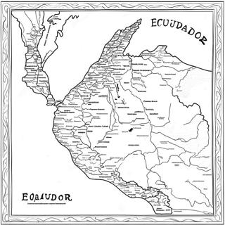 Ecuador Kaart Kleurplaat 34233-27077