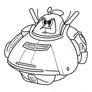 Evil Zurg In Spaceship Coloring Page 34644-27401