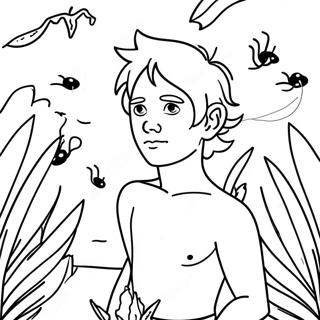 Lord Of The Flies Themed Coloring Page 35023-27699