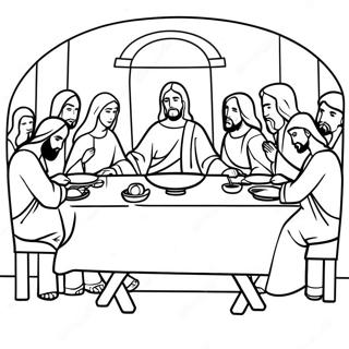 Last Supper Coloring Page 35123-27796