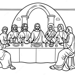 Last Supper Coloring Page 35123-27793