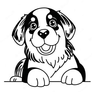 Playful Bernese Mountain Dog Coloring Page 35154-27801