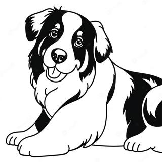 Playful Bernese Mountain Dog Coloring Page 35154-27802