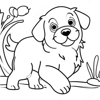 Playful Bernese Mountain Dog Coloring Page 35154-27803