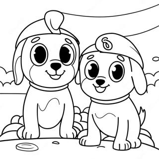 Skipper And Chelsea Playing Together Coloring Page 35354-27960