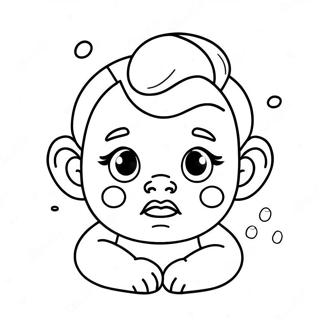 Cute Cry Baby With Tears Coloring Page 3631-2902