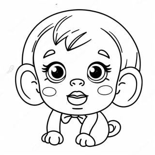 Cute Cry Baby With Tears Coloring Page 3631-2904