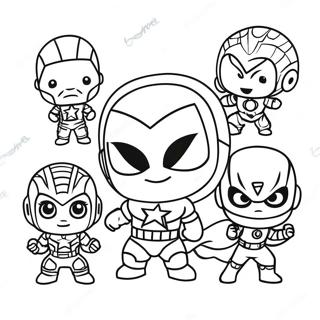 Baby Marvel Schattige Chibi Avengers Kleurplaten