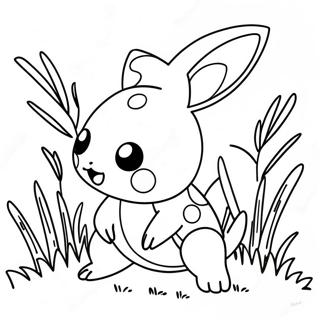 Schattige Gras Type Pokemon Kleurplaat 37984-30040