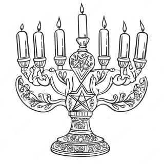 Hanukkah Menora Ausmalbilder