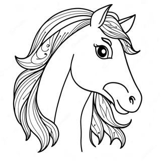 Beautiful Horse For Adults Coloring Pages