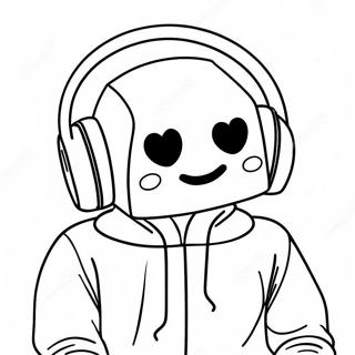 Pagina Da Colorare Di Dj Marshmello Con Cuffie Colorate 30605-24183